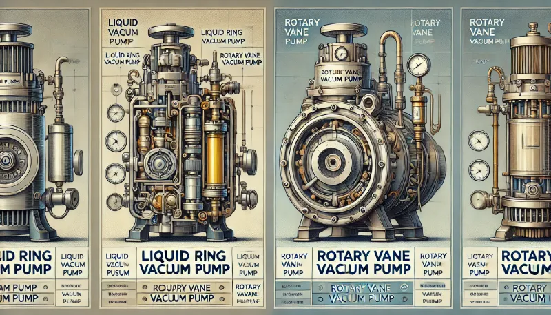 مقایسه پمپ وکیوم حلقه مایع و پمپ وکیوم روتاری